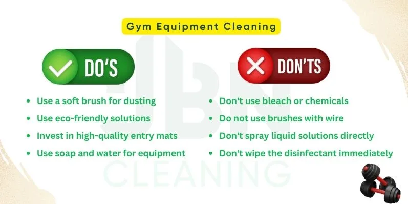 Do’s and don’ts of gym equipment cleaning