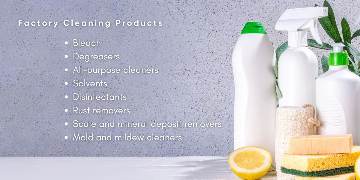 factory cleaning supplies