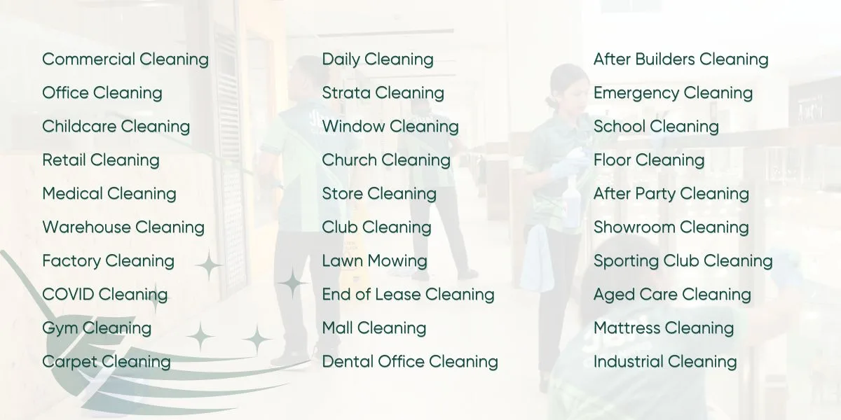 types of cleaning services
